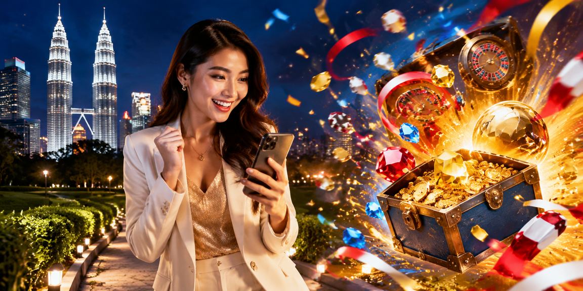 Pengguna Malaysia bermain kasino dalam talian melalui telefon pintar kiss916 di Kuala Lumpur